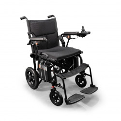 كرسي خفيف كهربائي ألومنيوم ببطارتين ( فيبر بلاك ) .