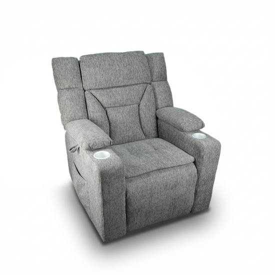 كرسي الاسترخاء الفاخر مع خاصية الوقوف الذكي _رصاصي