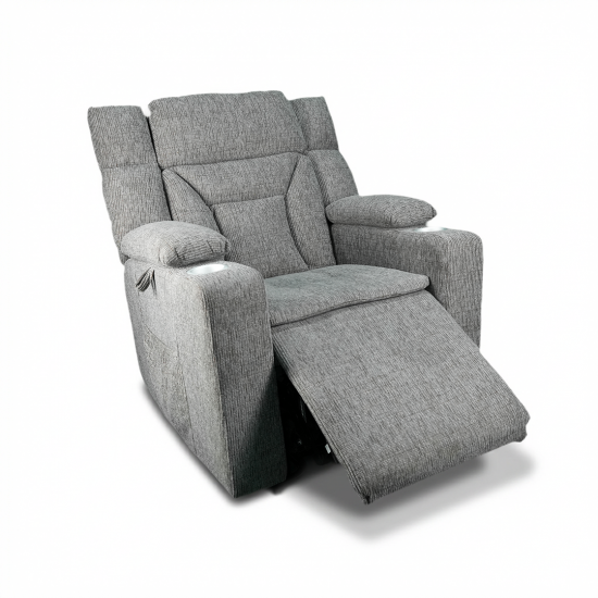 كرسي الاسترخاء الفاخر مع خاصية الوقوف الذكي _رصاصي