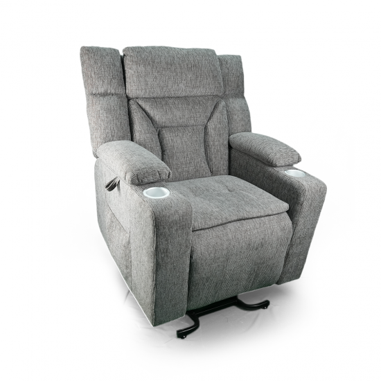 كرسي الاسترخاء الفاخر مع خاصية الوقوف الذكي _رصاصي