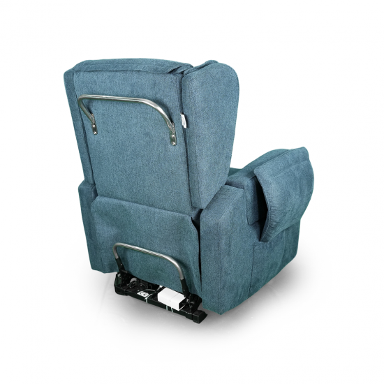 كرسي استرخاء فاخر مع طاولة جانبية مدمجة _كحلي 