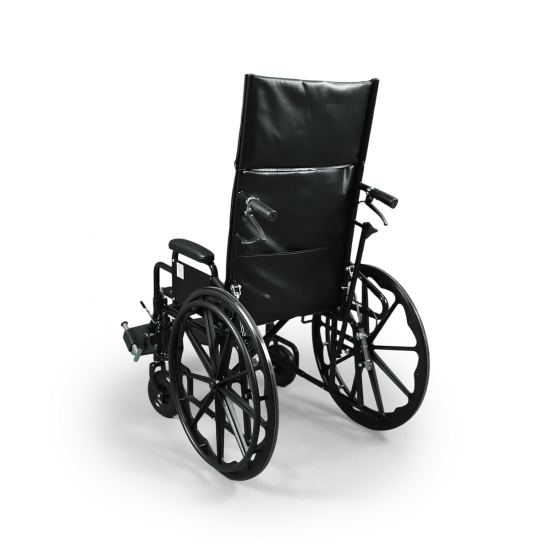 كرسي متحرك الظهر مع ساند قدم قابل للارتفاع - 55 سم