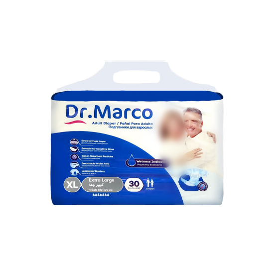 Dr. Marco Adult Diapers – Extra Large Size (XL) | Pack of 30