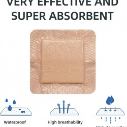 لاصق سيليكون طبي للتقرحات مقاس 10*10 سم بالحبه 