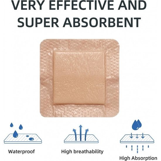 لاصق سيليكون طبي للتقرحات مقاس 10*10 سم بالحبه 