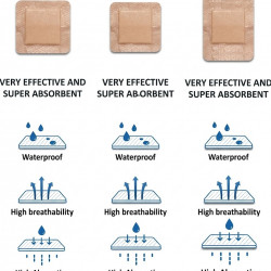 لاصق سيليكون طبي للتقرحات مقاس 10*20 سم بالحبه