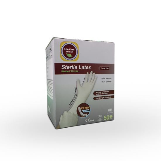 Top Glove Sterile Latex Gloves Life Care Sterile Latex Gloves, Size