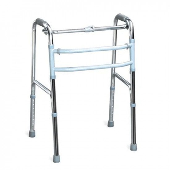 Aluminum walker folds fixed and mobile