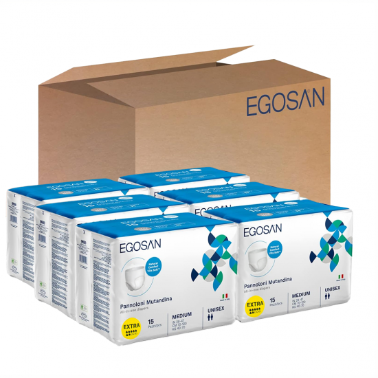 Ego San Italian Pants Diapers Size M (Carton of 6 Bags)