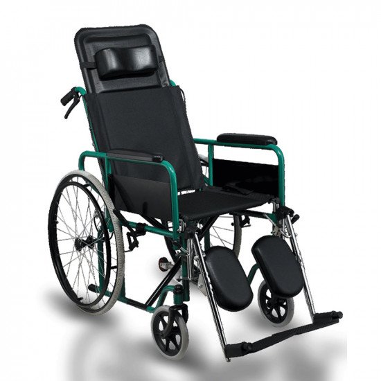 Wheelchair with adjustable back & height adjustable footrest 45cm FS954GC46