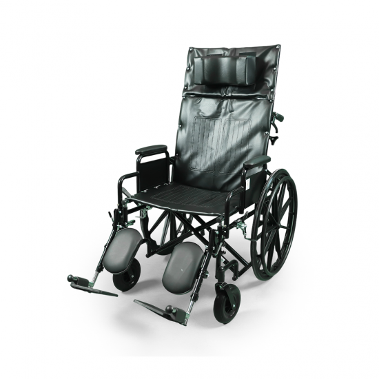 كرسي متحرك الظهر مع ساند قدم قابل للارتفاع - 51 سم