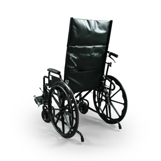 كرسي متحرك الظهر مع ساند قدم قابل للارتفاع - 51 سم