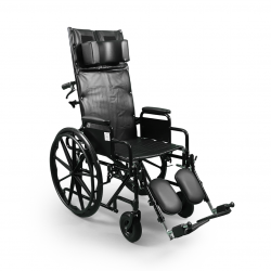 كرسي متحرك الظهر مع ساند قدم قابل للارتفاع - 46 سم