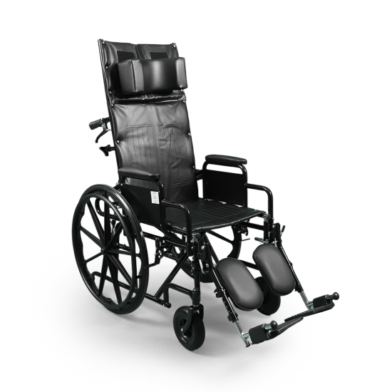 كرسي متحرك الظهر مع ساند قدم قابل للارتفاع - 46 سم