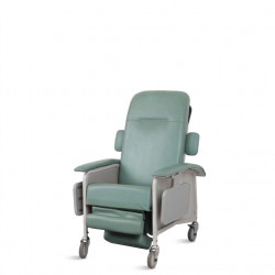 Wide patient accompanying & Reclining chair with two side tables