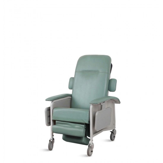 كرسي مرافق مريض عريض بطاولتين جانبية 