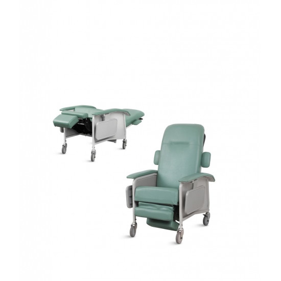 كرسي مرافق مريض عريض بطاولتين جانبية 