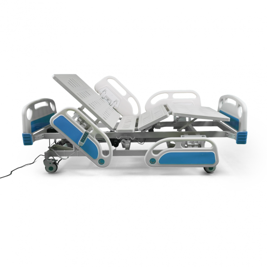 Four-motion electric bed - fiber sides - 90 cm wide