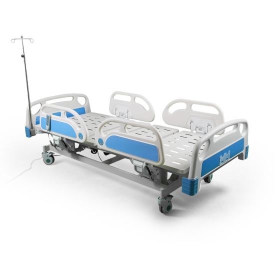Four-motion electric bed - fiber sides - 90 cm wide