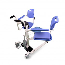 Bath chair and patient carrier with padded seat Bath chair and patient carrier with padded seat