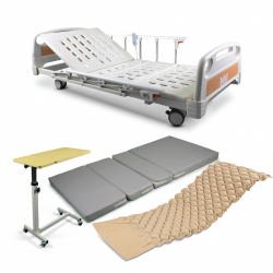 Premium Care Offer (Electric Bed 4 Movement - 90 cm + Medical Mattress + Air Mattress + Tilting Dining Table)