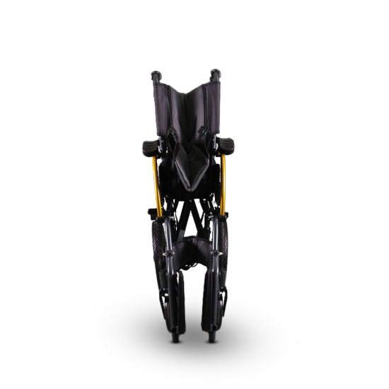 Alluminium mobility wheel chair with foldable back