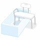 Wide Shower chair with sides Armrest
