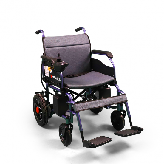 51 cm Electric Wheelchair - Side Battery - Grey