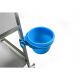 2-shelf, wide-edged, stainless steel medicine and equipment trolley with drawer and basket 2-shelf, wide-edged, stainless steel medicine and equipment trolley with drawer and basket
