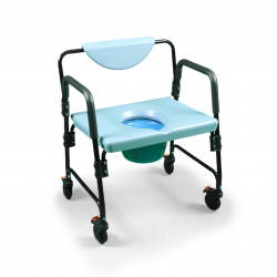 Heavy-duty wide toilet seat with wheels