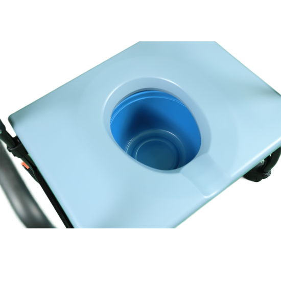 Heavy-duty wide toilet seat with wheels