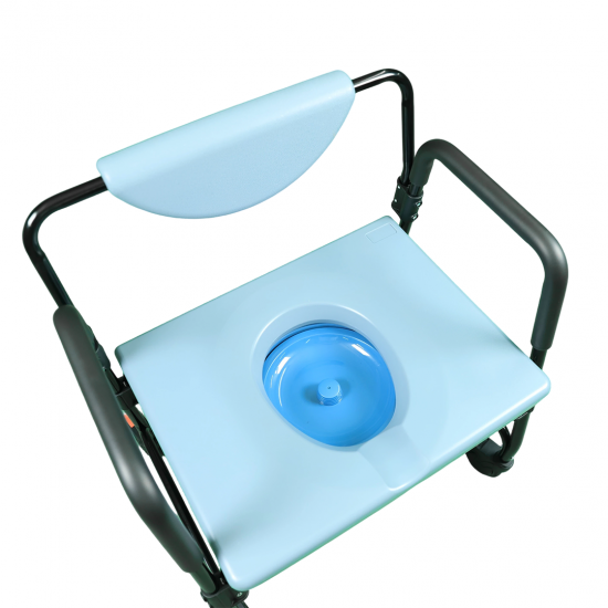 Heavy-duty wide toilet seat with wheels