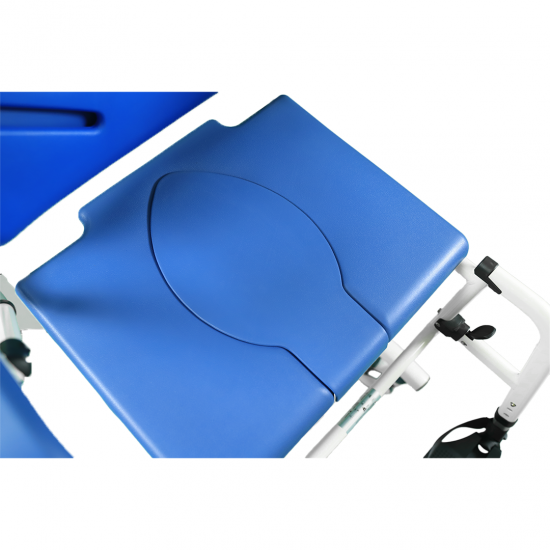 Wide Commode Chair with Reclining back and headrest