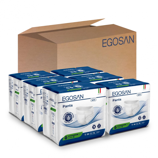Ego San Italian Pull-Up Diapers – Size M Super (Carton of 6 Bags)