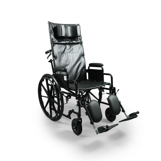 كرسي متحرك الظهر مع ساند قدم قابل للارتفاع - 55 سم